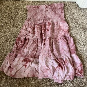 Purple Tie-Dye Strapless dress